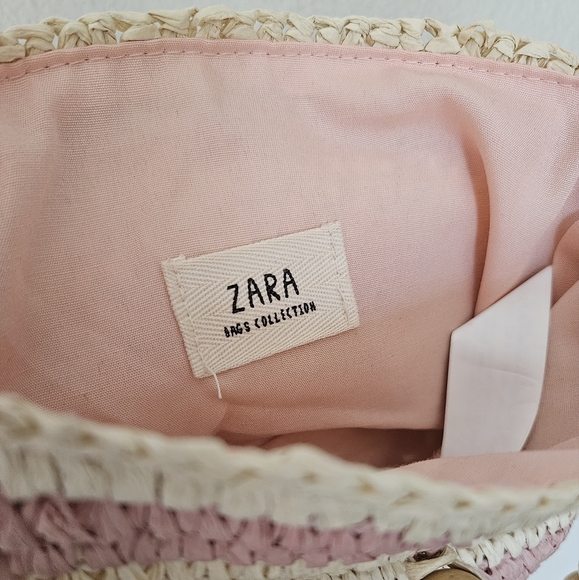 Zara woven raffia cross body bag - Picture 2 of 9